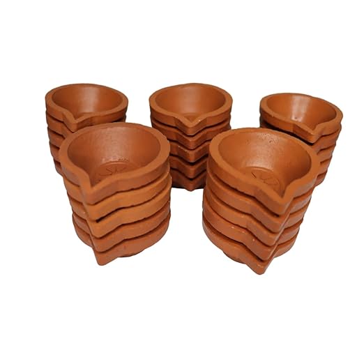 Handcrafted Clay Diya - A Warm Touch for Your Onam Celebrations | Pack of 10