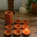 Handcrafted Clay Diya - A Warm Touch for Your Onam Celebrations | Pack of 10