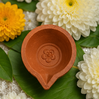 Handcrafted Clay Diya - A Warm Touch for Your Onam Celebrations | Pack of 10