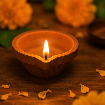 Handcrafted Clay Diya - A Warm Touch for Your Onam Celebrations | Pack of 10